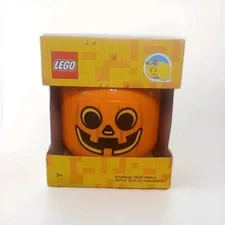 LEGO Small Halloween Pumpkin Jack O Lantern Storage Head  New Unopened
