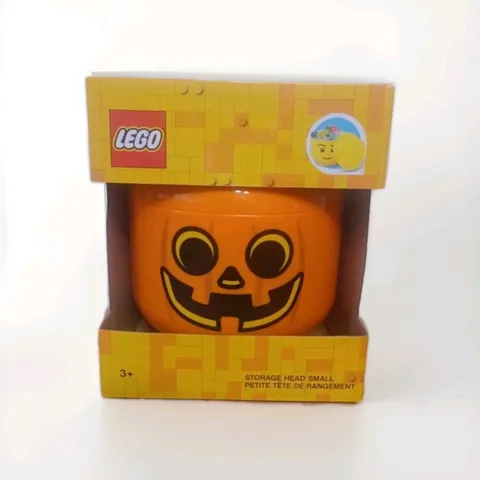 LEGO Small Halloween Pumpkin Jack O Lantern Storage Head  New Unopened