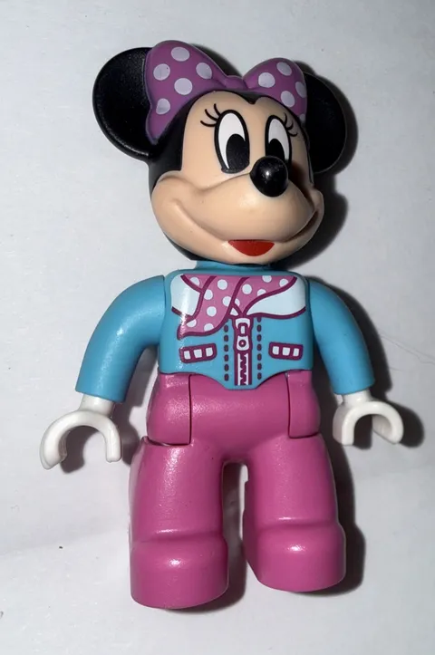 Lego Duplo Minnie Mouse Replacment Pink Blue Figure Cafe Airplane Set #10830 