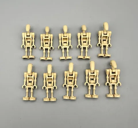 LEGO Star Wars 10 Battle Droids tan straight arms minifigures 75372 7678