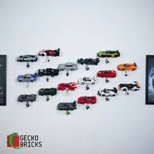 3D Printed Wall Mount for LEGO® Speed Champions Cars - Gecko Bricks