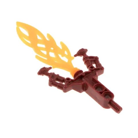 1x LEGO Bionicle Weapon Sword Dark Red Orange 8759 50934pb01 13x5 Flame