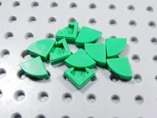 LEGO Lot of 10 Bright Green 1x1 Round Corner Smooth Tiles Plates BM
