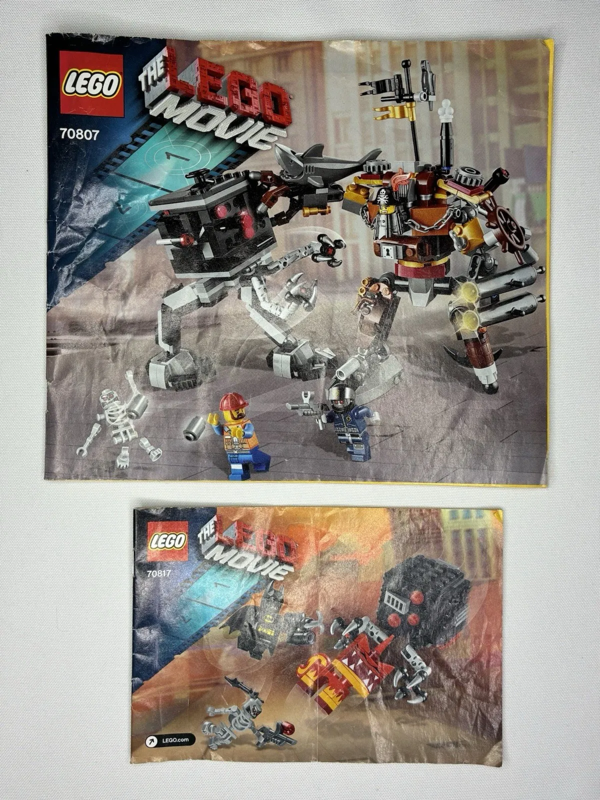 LEGO Movie Instruction Manual ONLY Lot: 70807 MetalBeard’s Duel & 70817 Batman