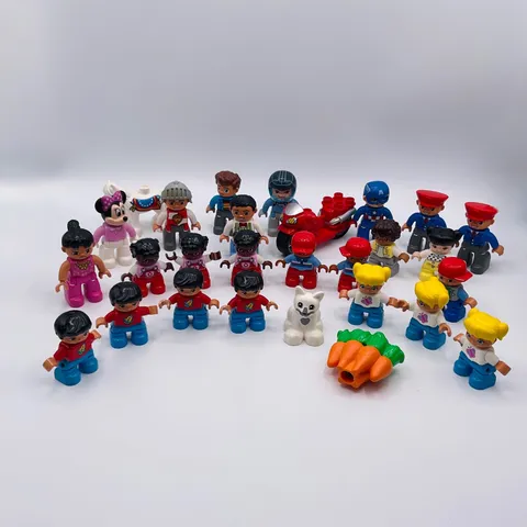 Lego Duplo Figures Toy Lot Motorcycle Boy Man Kids Evil Knievel Knight Community