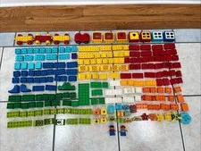 Lego Duplo Lot  215+ Bricks Blocks Slopes Specialty Pieces Vehicles Minifigures