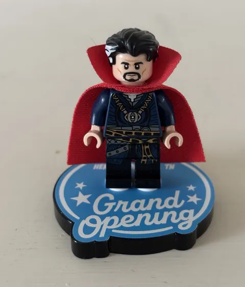 LEGO Doctor Strange Minifigure with Red Fabric Cape, Plastic & Fabric
