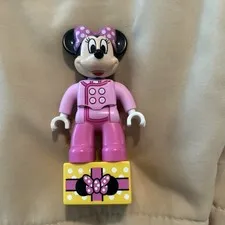 Lego Duplo Minnie Mouse Figure Disney Bow 2.5" Pink Outfit