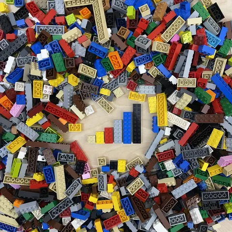 1000pcs LEGO Bricks 2x2 2x3 2x4 2x6 2x8 Bulk Lot Mix Colors Free Shipping Basic 