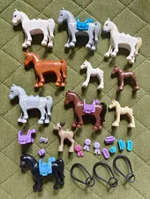 LEGO Friends Lot of 10 Horses & Foals w/ Accessories