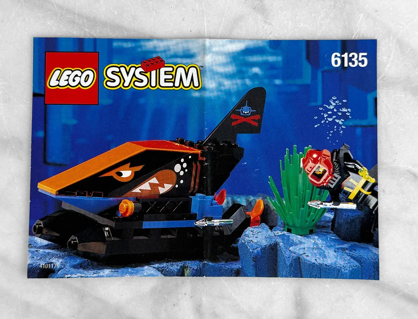 Vintage Lego System Aquazone Shark Instruction Manual - 6135
