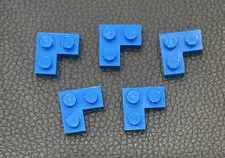 LEGO Parts 2420 Lot 5 Plate 2x2 Corner Blue Replacement Pieces