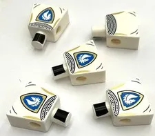 Lego 5 New White Torso Castle Surcoat Silver Chain Mail Collar Blue Minifig Part