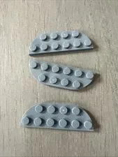 LEGO 18980 Dark Bluish Gray Plate, Round Corner 2 x 6 Double 3 Pieces