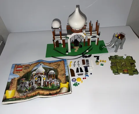 Incomplete LEGO 7418 Adventurers Orient Expedition Scorpion Palace Elephant HTF