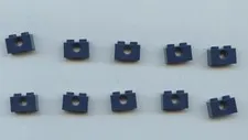 LEGO x 10 Dark Blue Technic, Brick 1 x 2 with Hole 3700