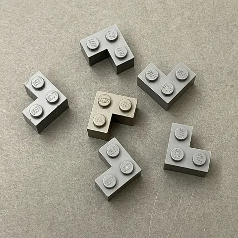 Lego 2357 Dark Gray Replacement Parts Pieces Lot of 6