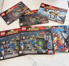 LEGO Marvel Super Heroes Bundle of 5 Instruction Manuals Spiderman Guardians