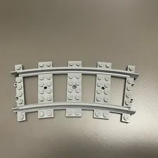 Lego 53400 Gray Curved Train Tracks Replacement Add-on Part Piece