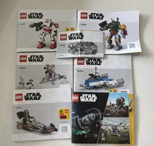 LEGO Star Wars Illustrated Instruction Manual Booklet Lot 75448 75369 75345