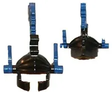 Lego Dragon Knight Master Minifig HELMET Black Dragon Crown Blue PLUME/WING D420