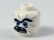 LEGO® Part 3626pb1862 Head with Black Unibrow Missing Teeth Pattern - Bizzaro