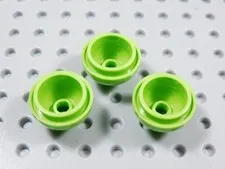 LEGO Lot of 3 Lime Green Round 2x2 Domes Flowerpot Accessory Minifig BM