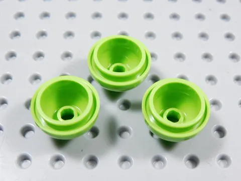LEGO Lot of 3 Lime Green Round 2x2 Domes Flowerpot Accessory Minifig BM