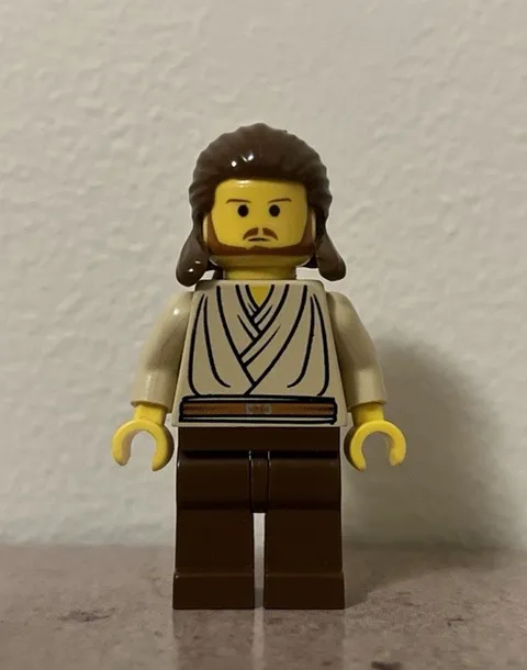 lego star wars qui gon jinn minifigure (7101) 