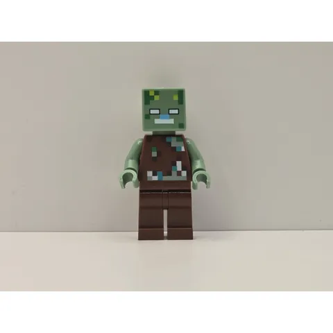 LEGO Minecraft Drowned Zombie Minifigure min088 New Genuine Mob Character