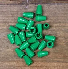 LEGO 59900 Green Cone 1 x 1 with Top Groove 4589b Qty 25