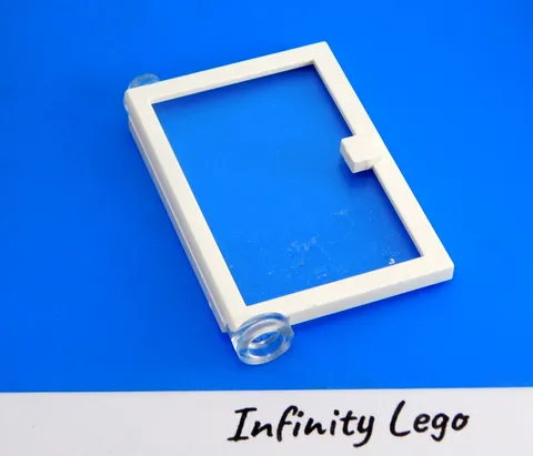 LEGO Vintage White Door 1 x 4 x 5 Left with Transparent Glass (47899) - x1