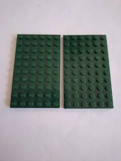 No 409.  2x Lego plate 6x10.  3033 Dark Green