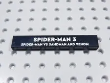 LEGO Marvel Black 1x6 Printed Tile Spider-Man 3 BS