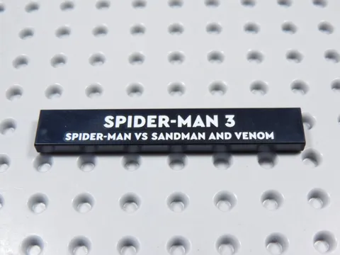 LEGO Marvel Black 1x6 Printed Tile Spider-Man 3 BS