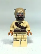 LEGO 2020 STAR WARS SW1074 TUSKEN RAIDER DARK TAN HEAD DIAGONAL BELT MINI FIGURE