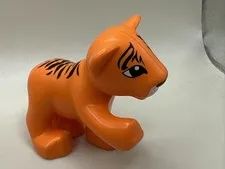 Lego Duplo Figure Tiger Cub orange