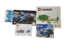Lot 4 LEGO Instruction Booklets Only! Minecraft 21254 City 60392 & 60312 Technic