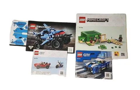 Lot 4 LEGO Instruction Booklets Only! Minecraft 21254 City 60392 & 60312 Technic
