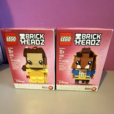 LEGO BrickHeadz Disney Beauty and the Beast Belle 41595 & Beast 41596