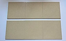LEGO 16 x 16 Tan Baseplates Lot of 6 91405 Bulk Plates Bundle