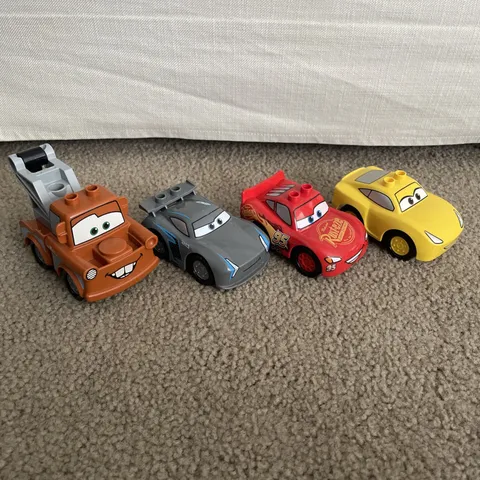 LEGO DUPLO Disney Pixar Cars Lot of 4 Lightning McQueen, Mater, Ramirez, Storm