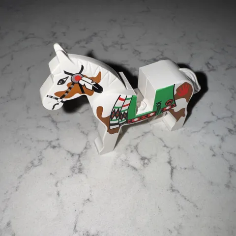 LEGO Minifigure Animal Western Indian White Painted Horse 6748 6718 6763 6766