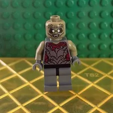 LEGO LOTR Moria Orc Minifigure (LOR011) | Olive Green, Missing Hairpiece