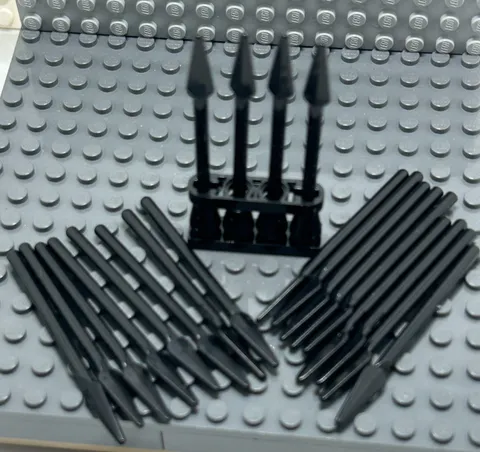 Lego 4497 Minifigure black spear lot qty 20