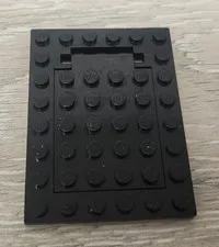 Lego 30041 & 30042 Black Plate Modified 6 x 8 Trap Door Frame & 4 x 5 With Hinge