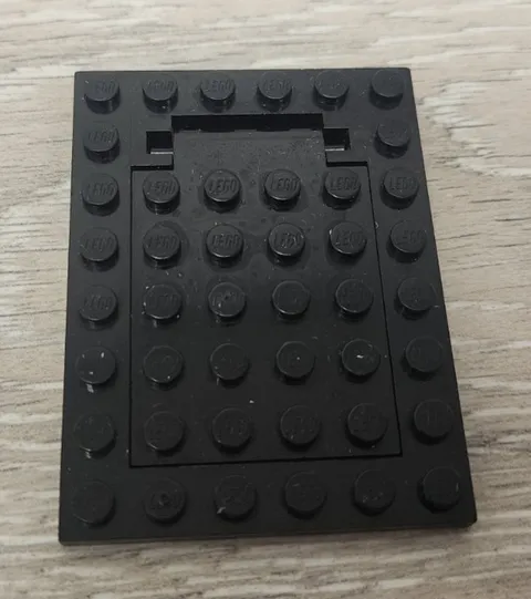 Lego 30041 & 30042 Black Plate Modified 6 x 8 Trap Door Frame & 4 x 5 With Hinge