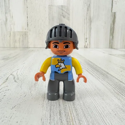 LEGO Knight 47394pb178 Duplo Figure Lego Ville Man Castle Blue Yellow Boy