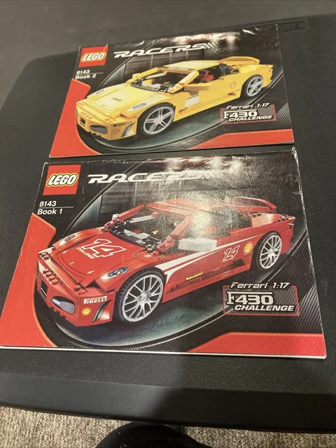 Lego 8143 Ferrari F430 Challange - All Manuals 1 & 2 2007 No Bricks Lot 1