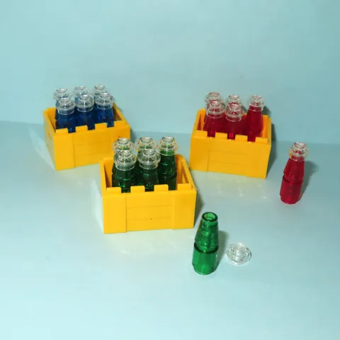 New Lego Crate Bottles Wine Drink Soda Liquor Store MOC - Made of Lego Bricks